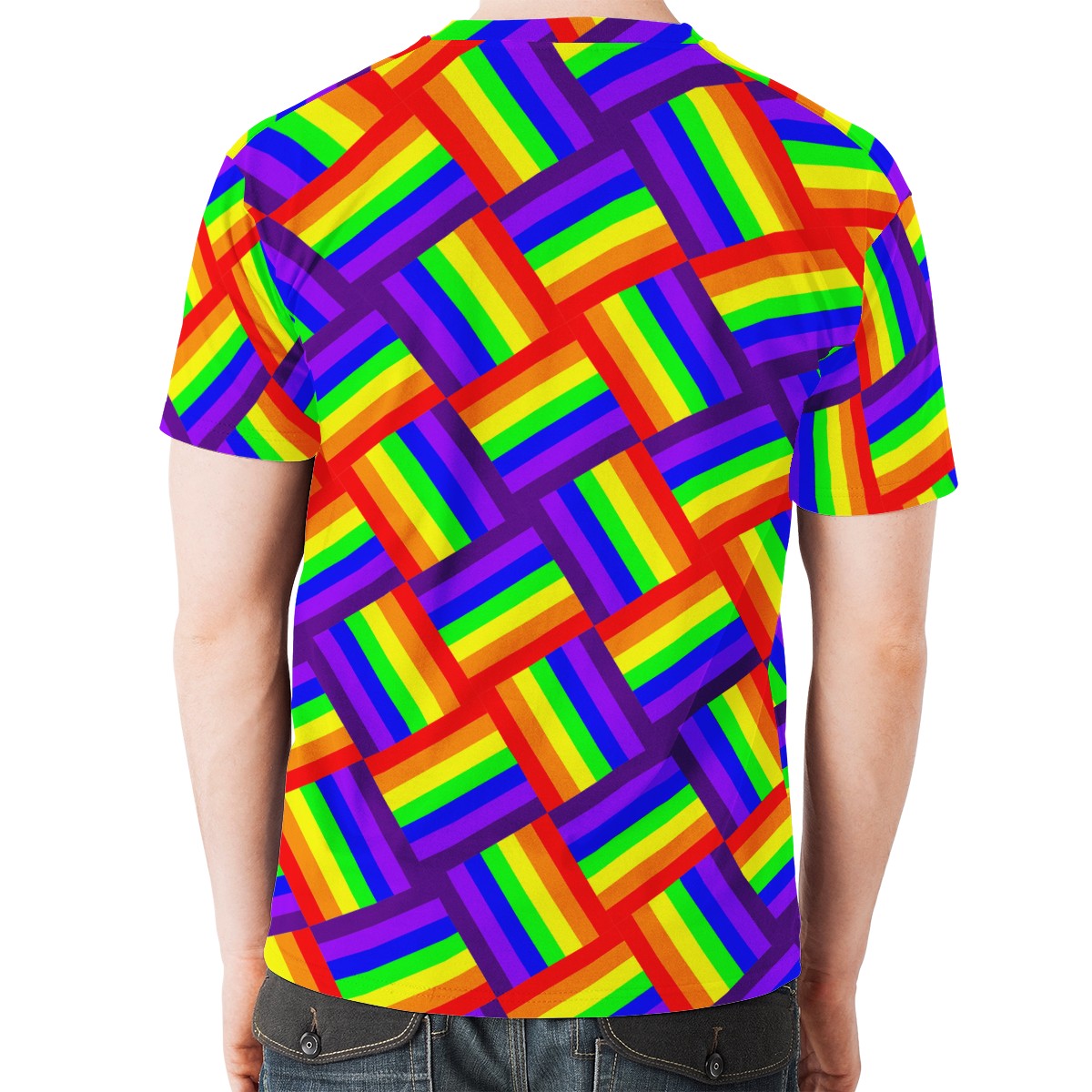 Rainbow Weave New Men's All Over Print T-shirt