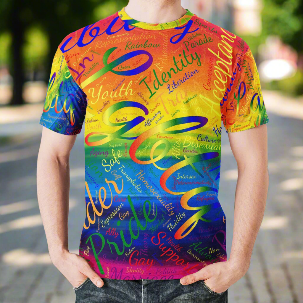 LGBTQ Word Cloud New Men's All Over Print T-shirt