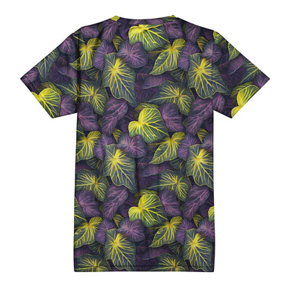 Luxtrini Iridescent Syngonium: Purple and Yellow New Men's All Over Print T-shirt