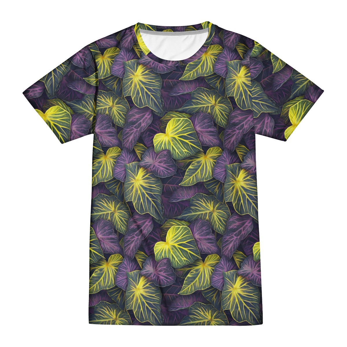 Luxtrini Iridescent Syngonium: Purple and Yellow New Men's All Over Print T-shirt