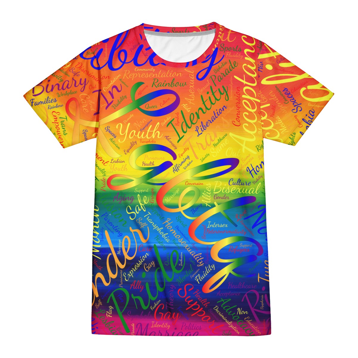 LGBTQ Word Cloud New Men's All Over Print T-shirt