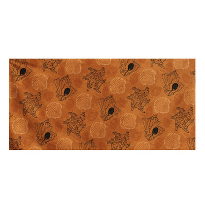 Sea Shell Ocean Design in Orange Bath Towel Universal One Size