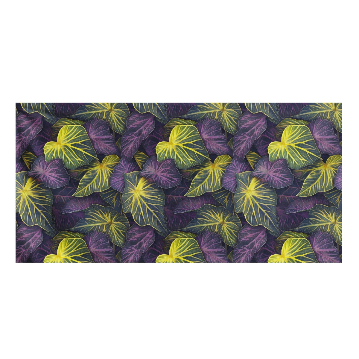 Luxtrini Iridescent Syngonium: Purple and Yellow Bath Towel