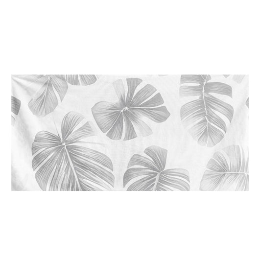 White Monstera Bath Towel