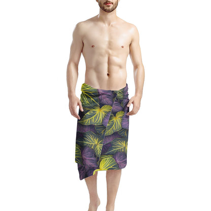 Luxtrini Iridescent Syngonium: Purple and Yellow Bath Towel