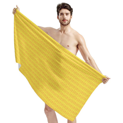 African Mud Print #14 Yellow Bath Towel