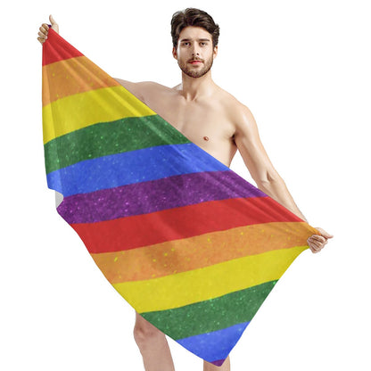 LGBT Pride Motif Pattern Bath Towel