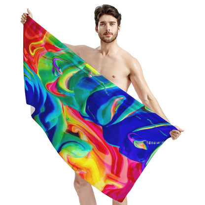 Rainbow Confusion Bath Towel