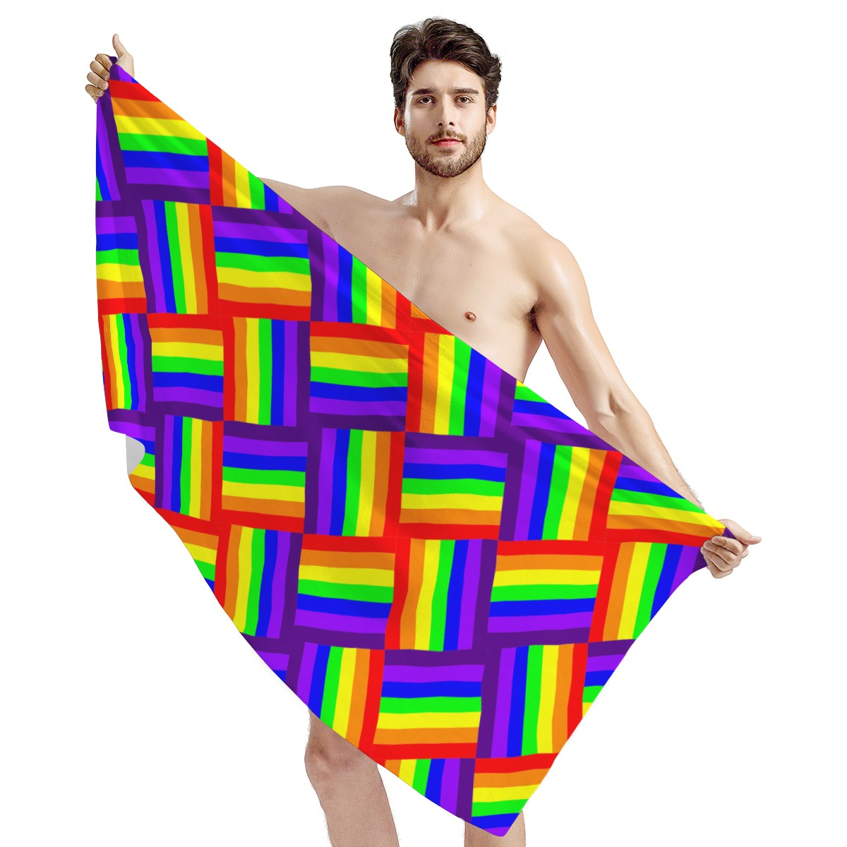 Rainbow Weave Bath Towel