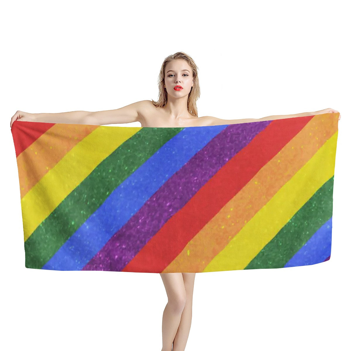 LGBT Pride Motif Pattern Bath Towel