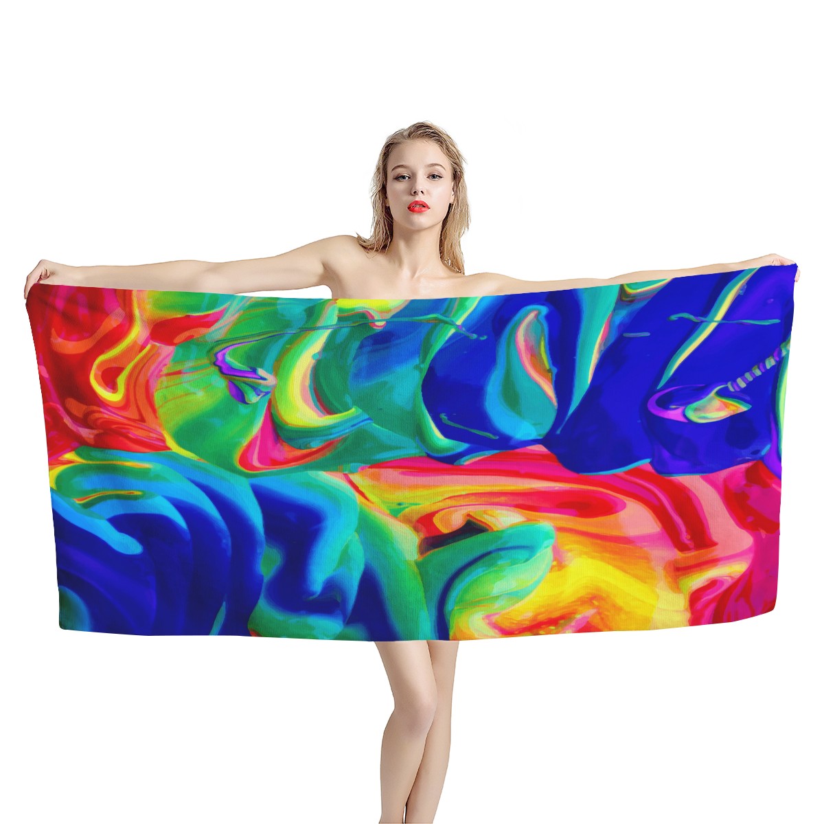 Rainbow Confusion Bath Towel