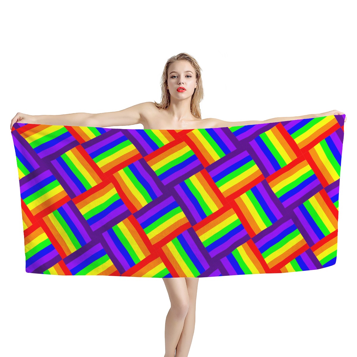 Rainbow Weave Bath Towel