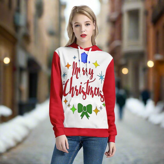 Women’s Merry Christmas Hoodie - Cozy Holiday Style with Pocket | Luxtrini