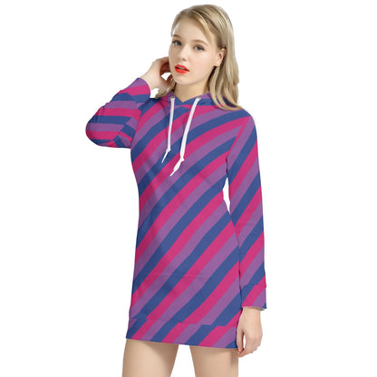 Bisexual Pride Women's Hoodie Dress Women