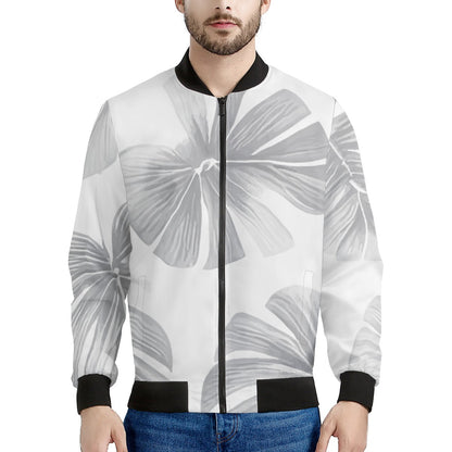 White Monstera Men's Bomber Jacket