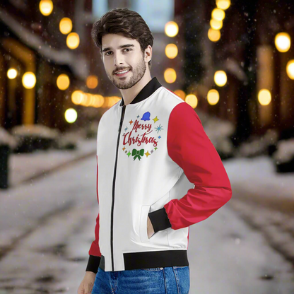 Red Christmas Bomber Jacket – Ultra-Soft, Durable, and Perfect for the Holidays