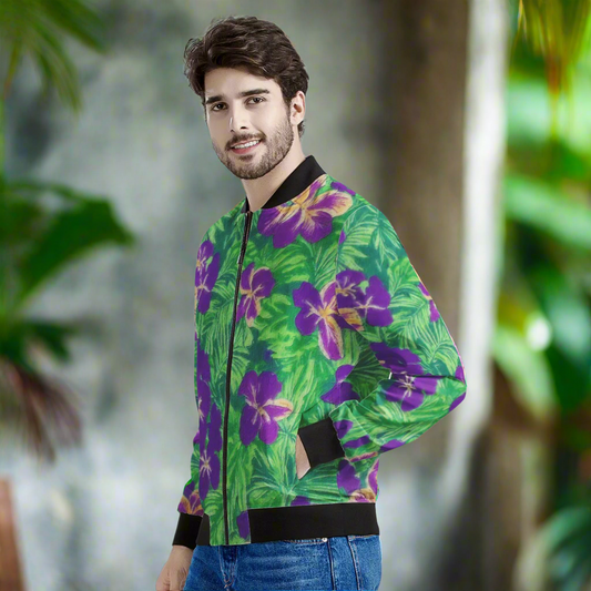 Blue Flag Iris Men's Bomber Jacket