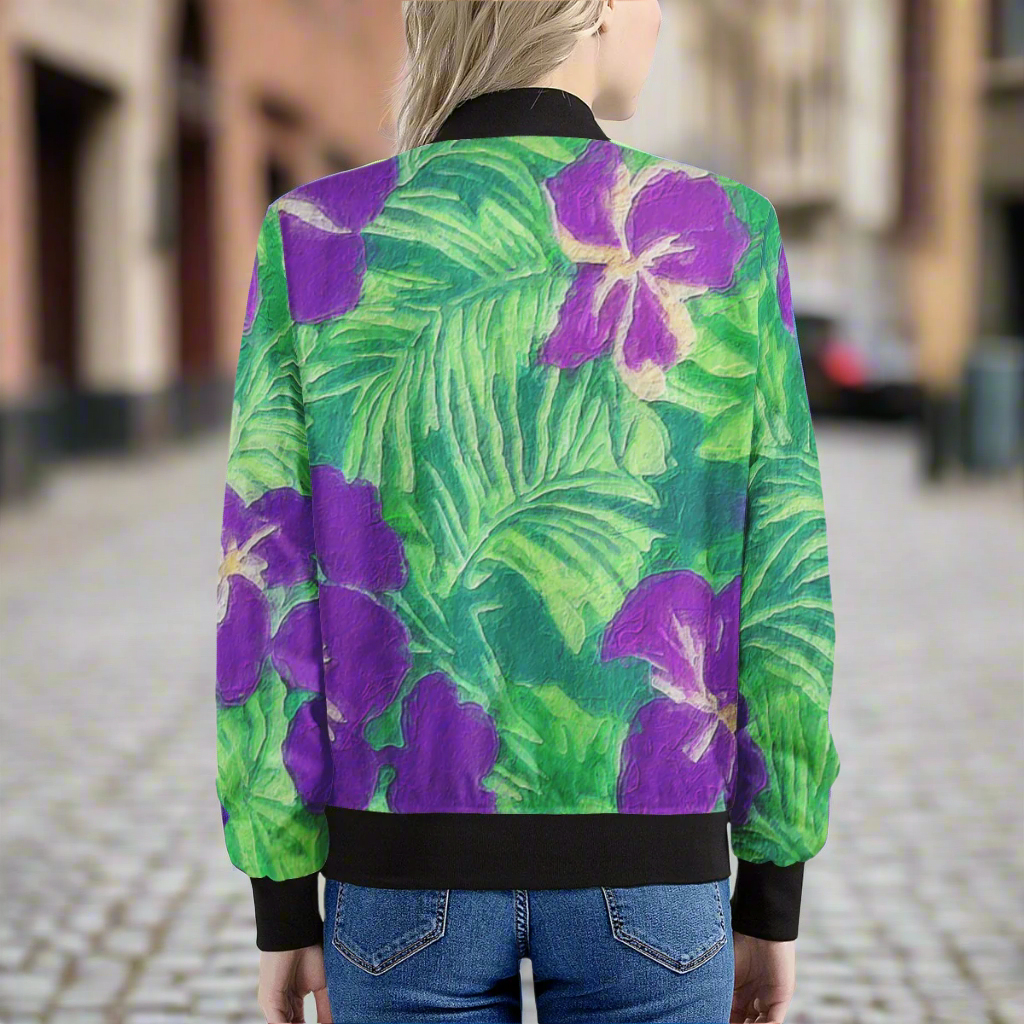 Blue Flag Iris Women's Bomber Jacket