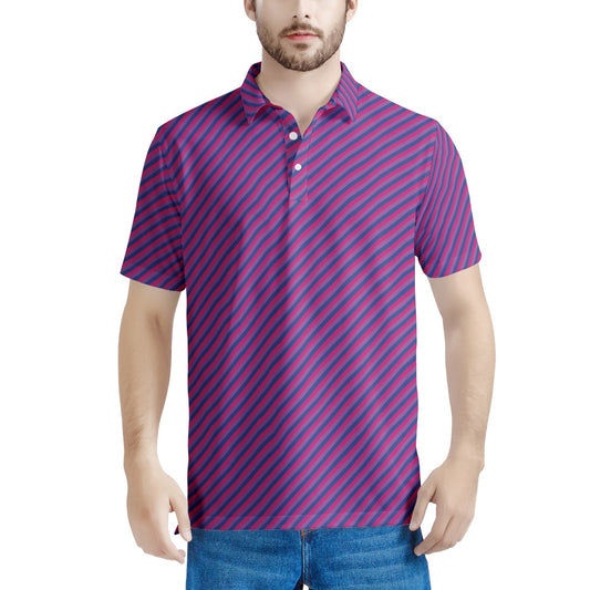 Bisexual Pride Men's All Over Print Polo Shirt