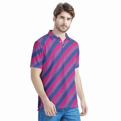 Bisexual Pride Men's All Over Print Polo Shirt