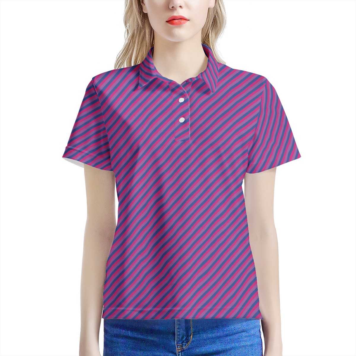 Bisexual Pride Women's All Over Print Polo Shirt