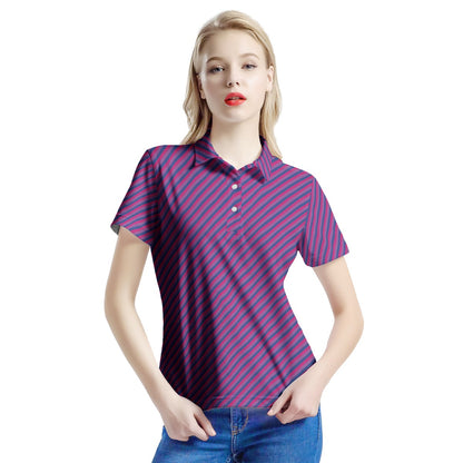 Bisexual Pride Women's All Over Print Polo Shirt