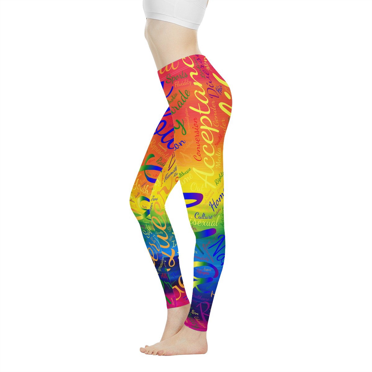 LGBTQ Word Cloud Women's Leggings