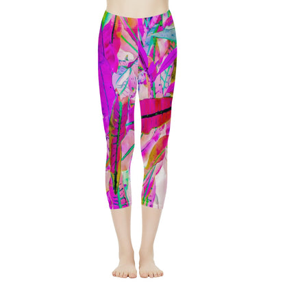 Purple Croton Women's Capris