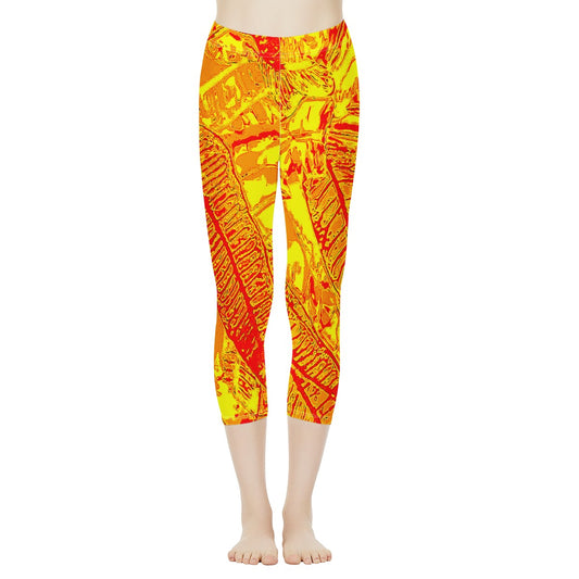 Orange Croton Women's Capris