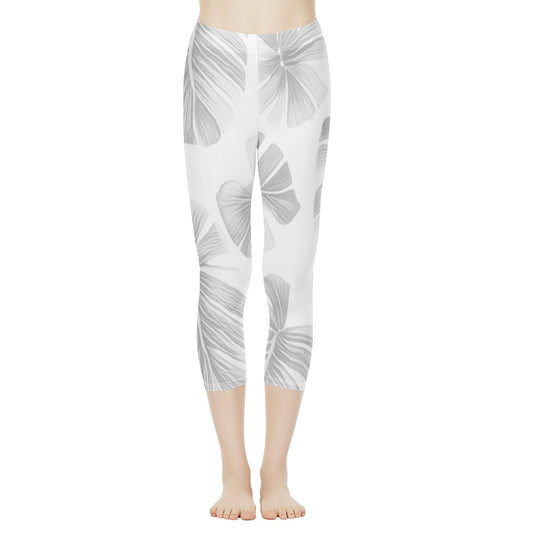 White Monstera Women's Capris