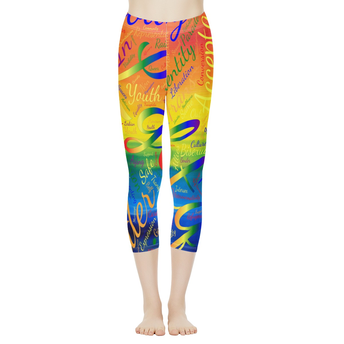 LGBTQ Word Cloud Women's Capris