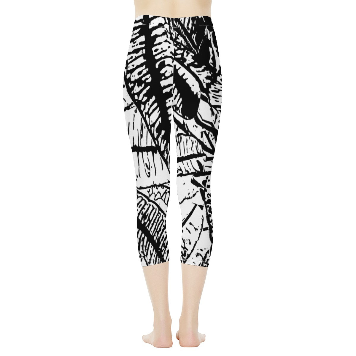 Black and White Croton Women's Capris