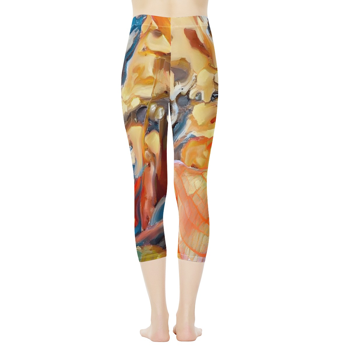 Golden Peace Lily Women's Capris