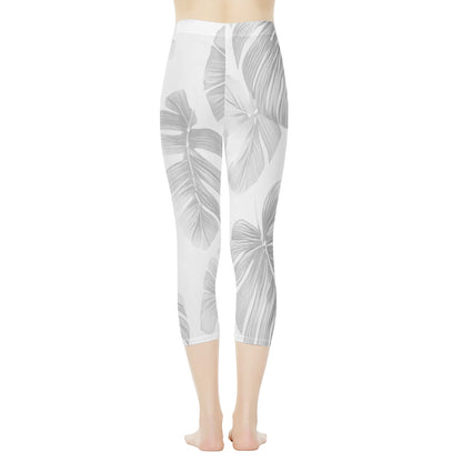 White Monstera Women's Capris