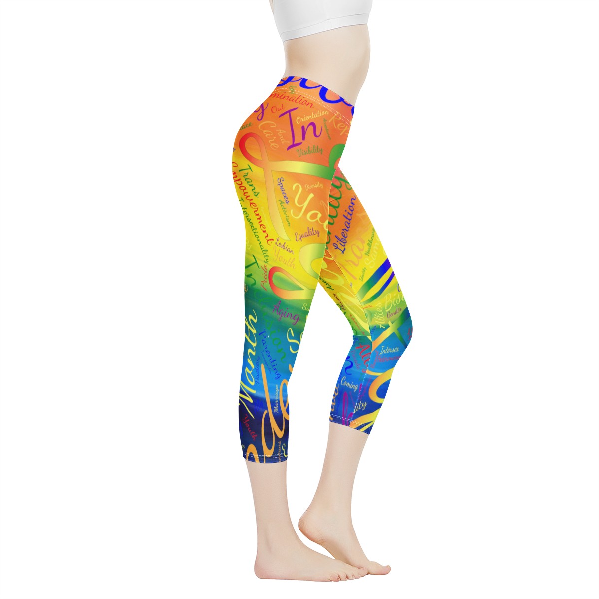 LGBTQ Word Cloud Women's Capris