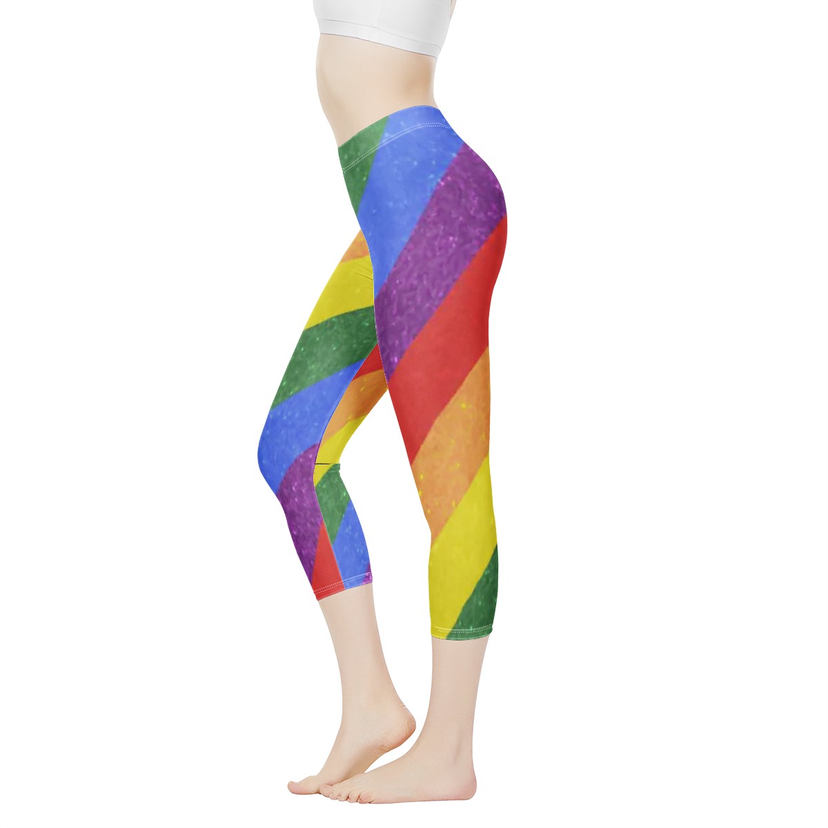 LGBT Pride Motif Pattern Women's Capris