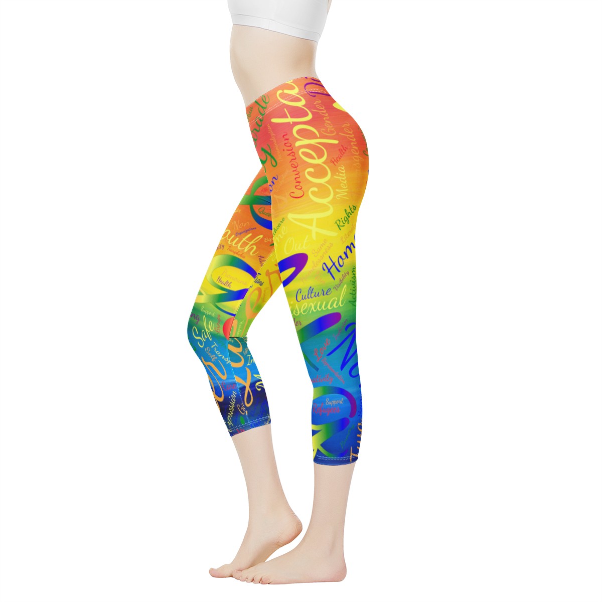 LGBTQ Word Cloud Women's Capris