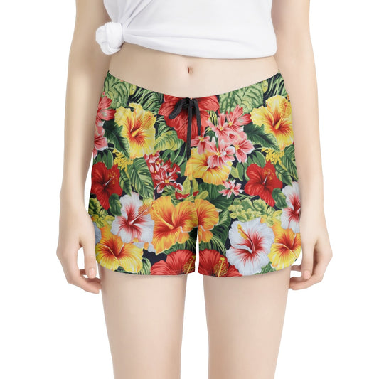 Hibiscus Women's All Over Print Casual Shorts