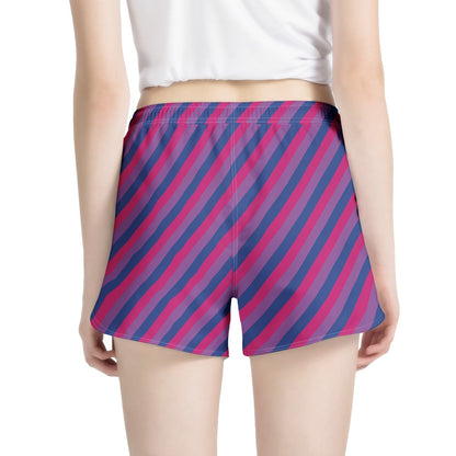 Bisexual Pride Women's All Over Print Casual Shorts