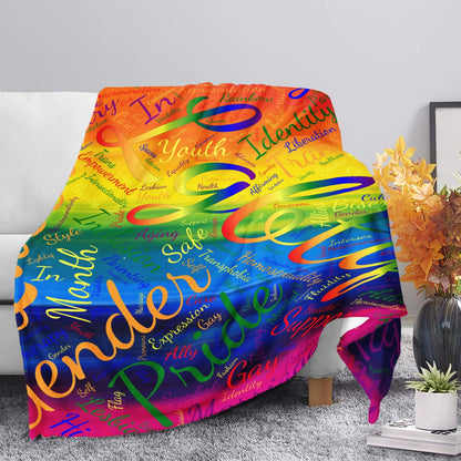 LGBTQ Word Cloud Blankets