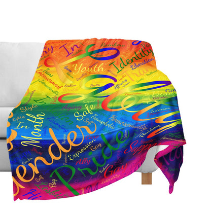 LGBTQ Word Cloud Blankets