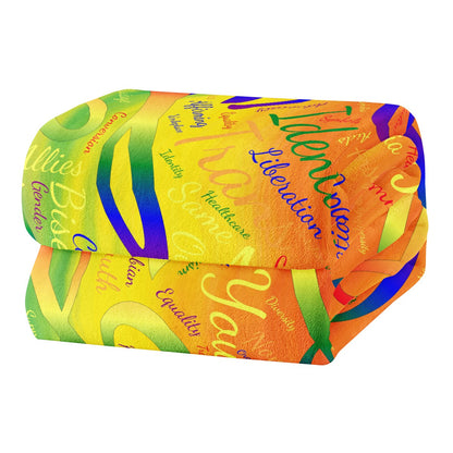 LGBTQ Word Cloud Blankets
