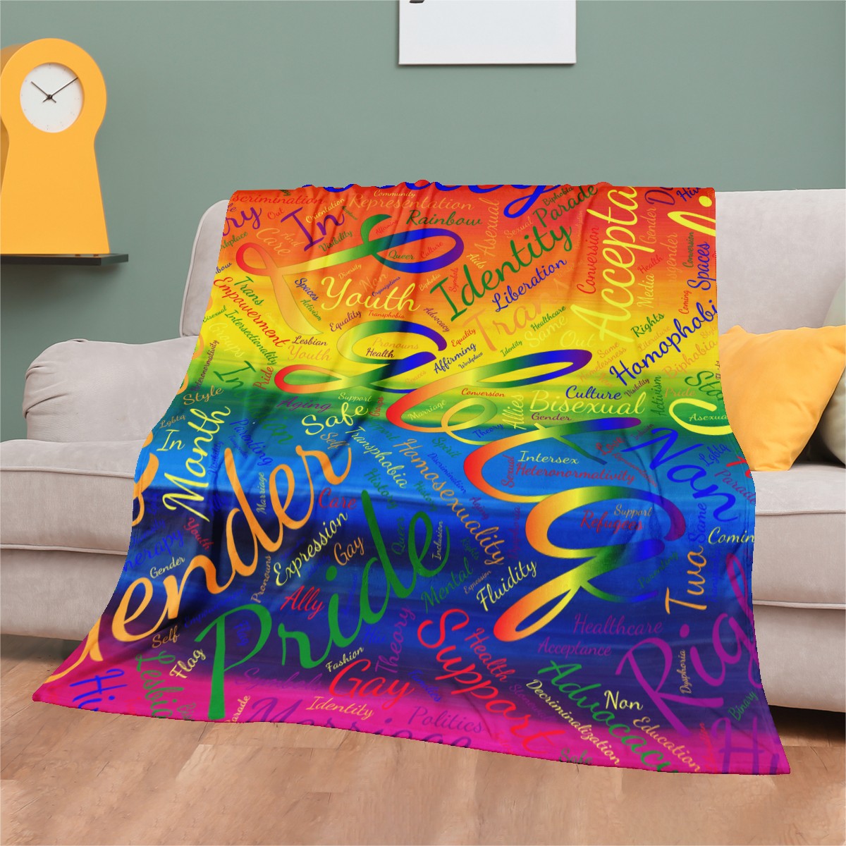 LGBTQ Word Cloud Blankets