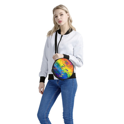 LGBTQ Word Cloud Round Satchel Bags