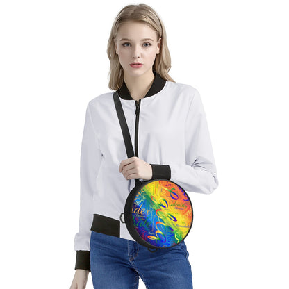 LGBTQ Word Cloud Round Satchel Bags