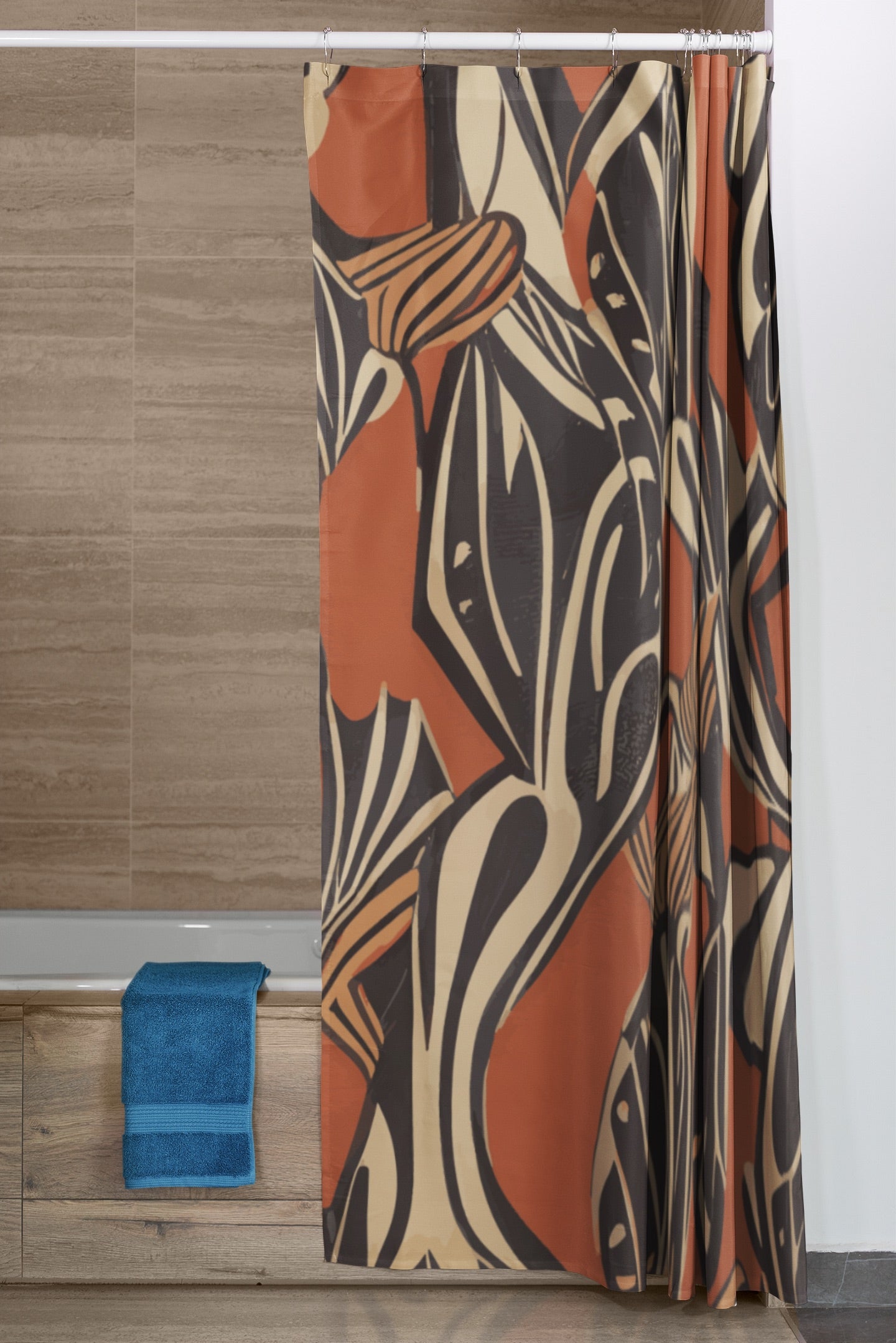 Colorful Bespoke African Ethnic Design #10 Bathroom Decor Luxury Shower Curtain - 4 Sizes