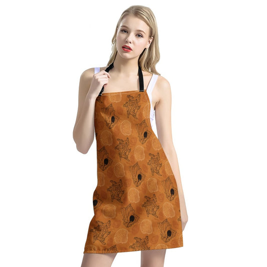 Luxtrini Seashell Ocean in Orange Apron