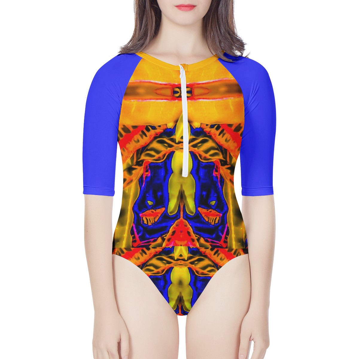 Smiling Croton Women's Long Sleeve One Piece Swimsuit Women