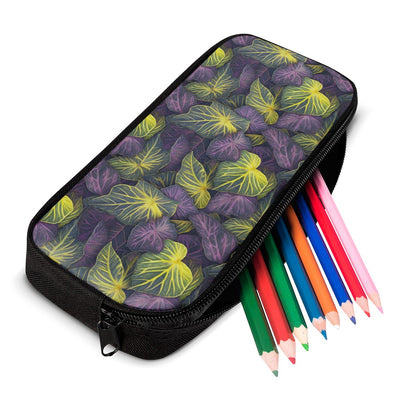 Luxtrini Iridescent Syngonium: Purple and Yellow Pencil Bags