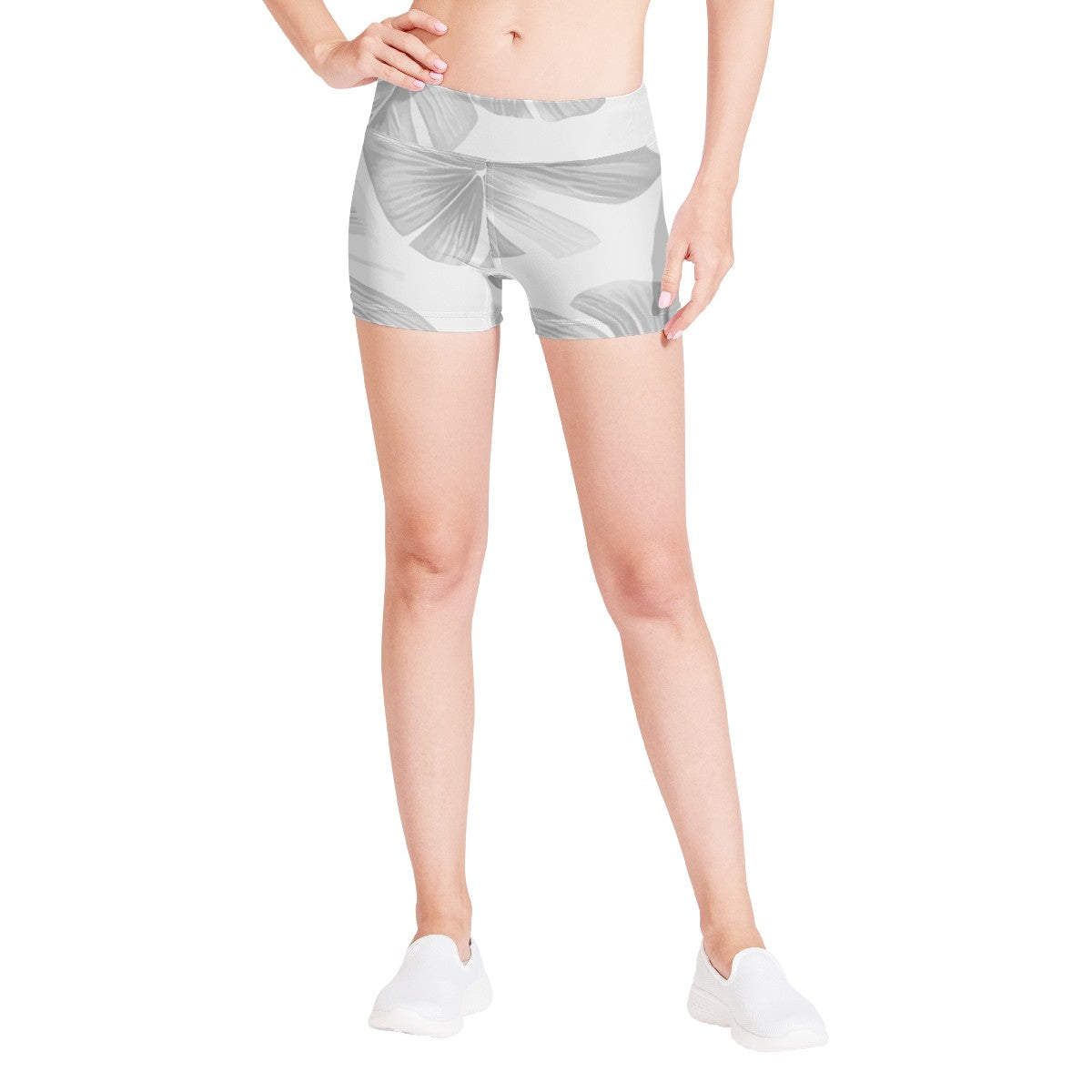White Monstera Women Sports Trunks